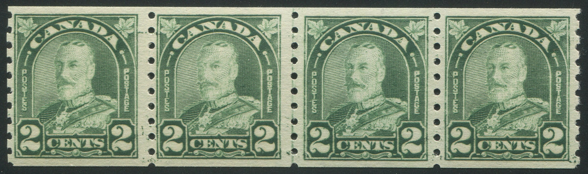 0180CA2309 - Canada #180iii - Mint &#39;Cockeyed King&#39; Line Strip of 4