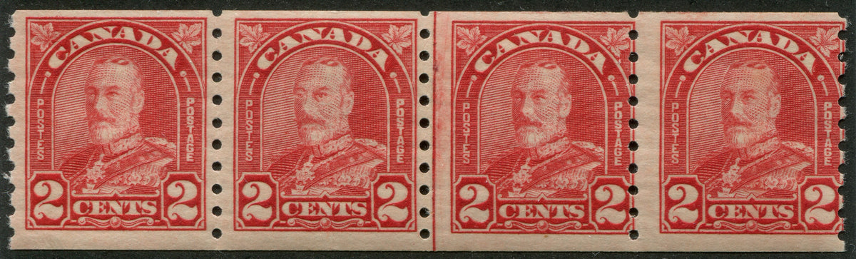 0181CA2309 - Canada #181iii - Mint &#39;Cockeyed King&#39; Line Strip of 4