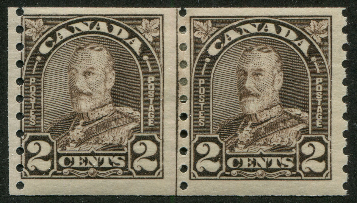 0182CA2309 - Canada #182iii - Mint &#39;Cockeyed King&#39; Line Pair