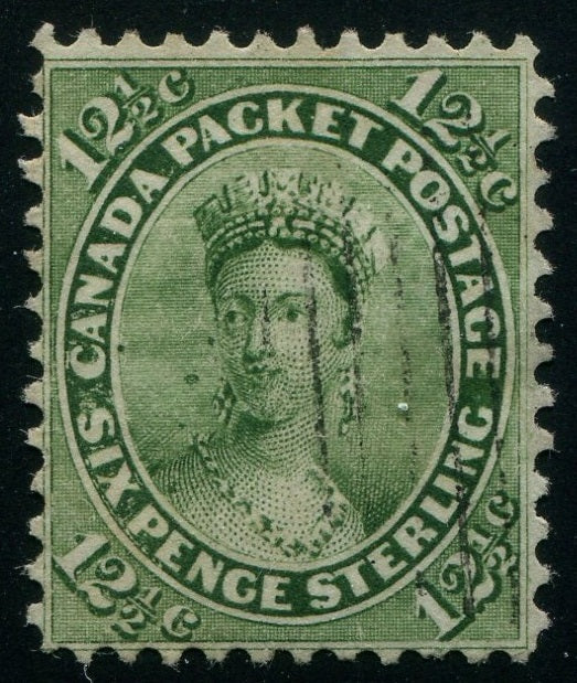 0018CA2504 - Canada #18vi - Used, Stitch Watermark