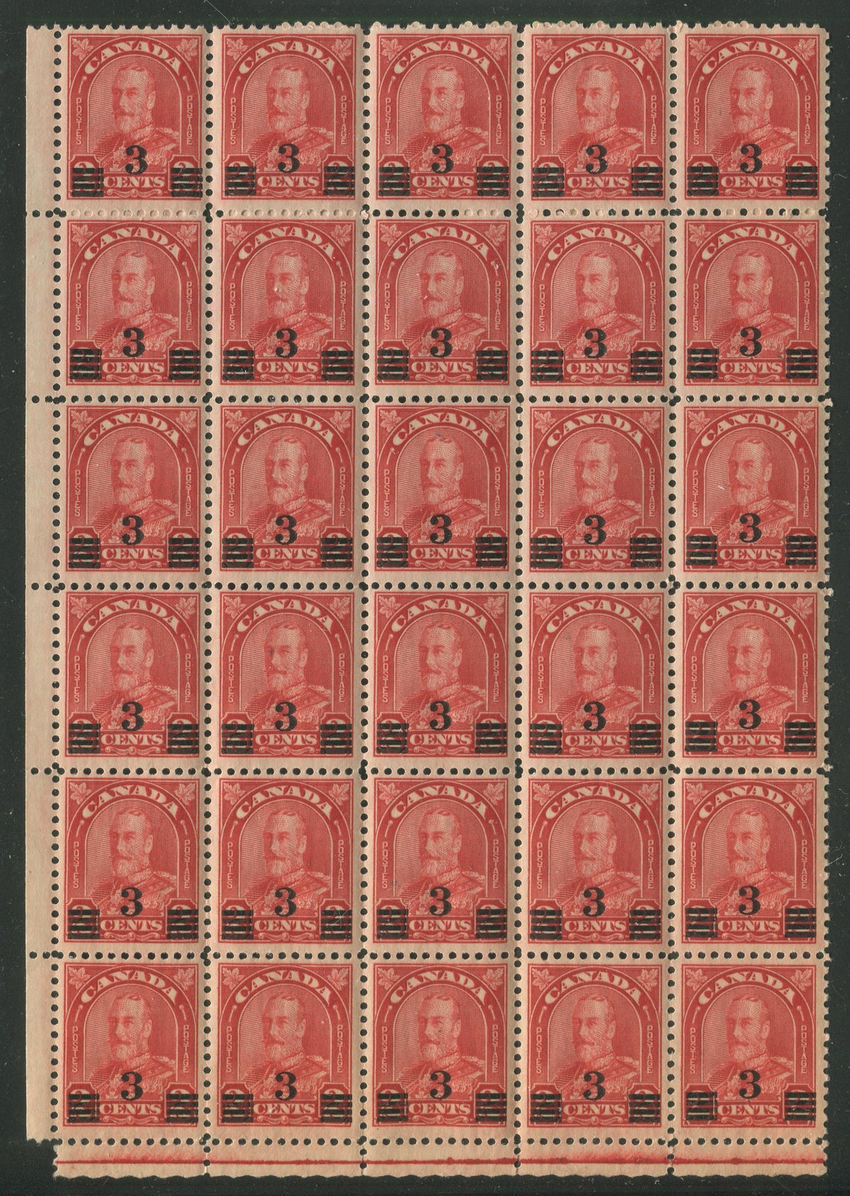 0191CA2306 - Canada #191, 191ai - Mint Block of 30
