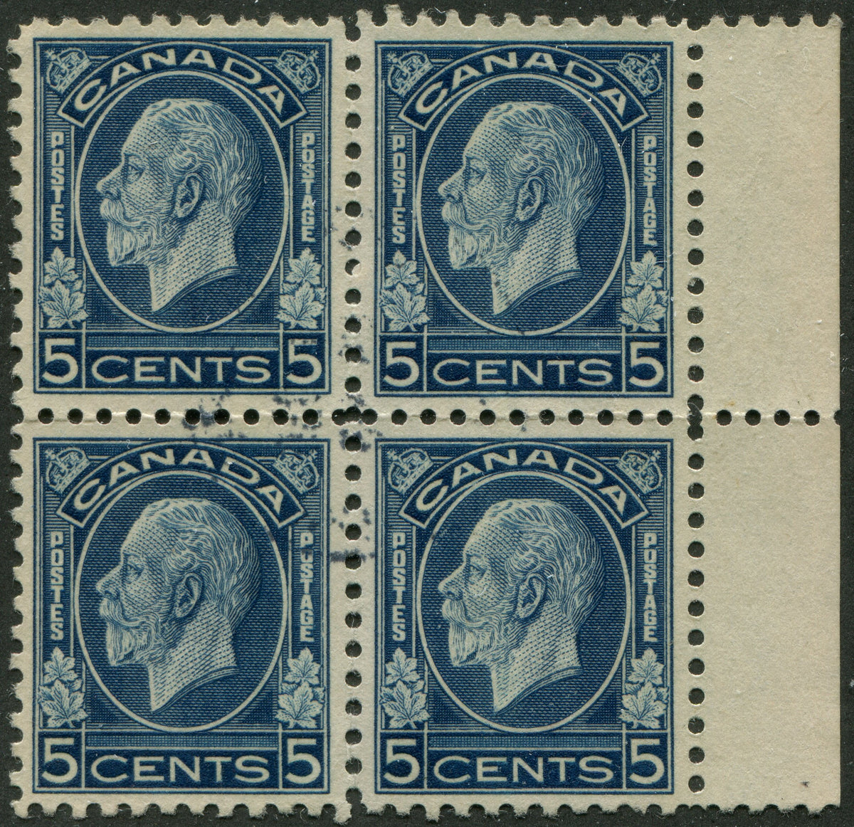 0199CA2308 - Canada #199ii - Used &#39;Blue Nose&#39; Re-Entry Block of 4