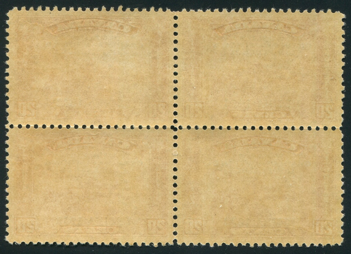 0203CA2601 - Canada #203, 203i - Mint Block of 4 'Broken X' Variety