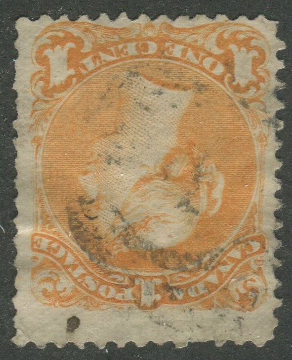 0023CA2404 - Canada #23 - 2-Ring Numeral Cancel &#39;4&#39;?