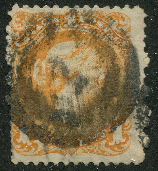 0023CA2609 - Canada #23 - 2-Ring Numeral Cancel '1'
