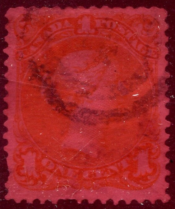 0023CA2608 - Canada #23 - 2-Ring Numeral Cancel '4'