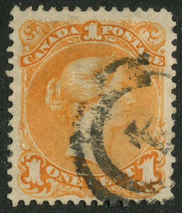 0023CA2604 - Canada #23 - 2-Ring Numeral Cancel '4'