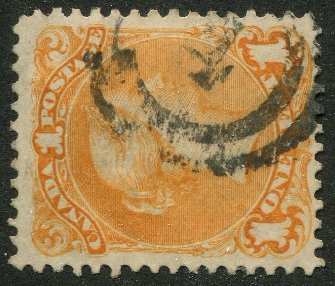 0023CA2604 - Canada #23 - 2-Ring Numeral Cancel '4'