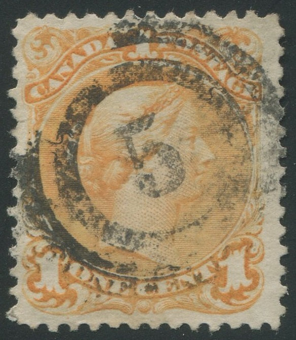 0023CA2309 - Canada #23, 2-Ring Numeral Cancel &#39;5&#39;