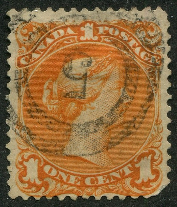 0023CA2412 - Canada #23, 2-Ring Numeral Cancel &#39;5&#39;