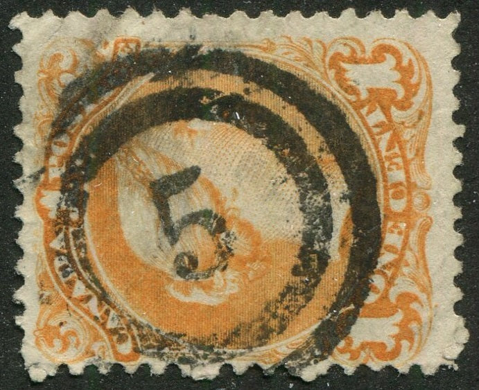 0023CA2604 - Canada #23 - 2-Ring Numeral Cancel '5'