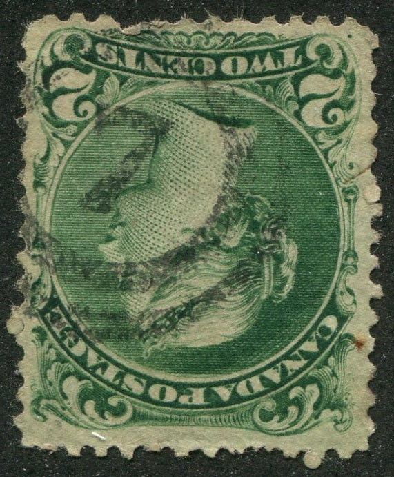 0024CA2609 - Canada #24 - 2-Ring Numeral Cancel '7'