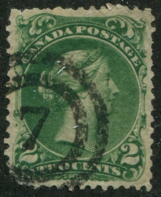 0024CA2609 - Canada #24b - 2-Ring Numeral Cancel '7'