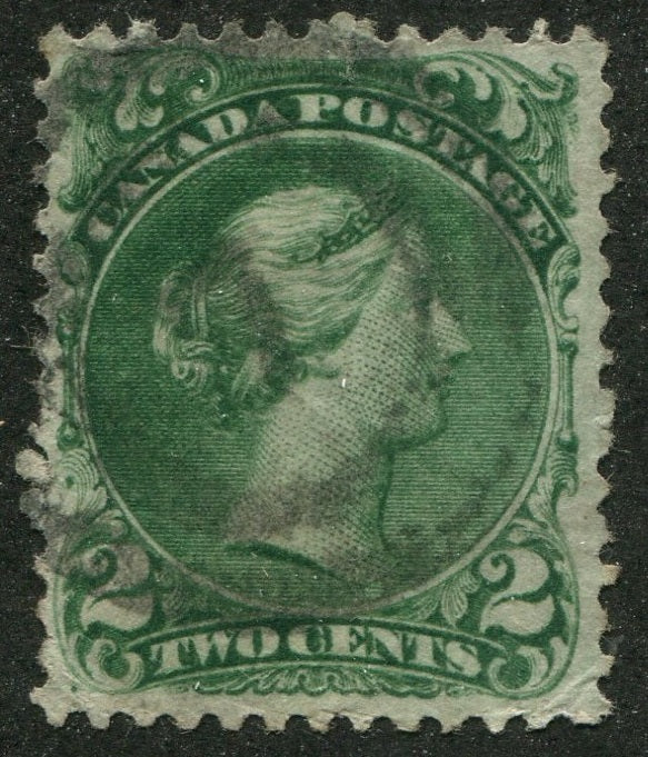 0024CA2609 - Canada #24b - 2-Ring Numeral Cancel '9'