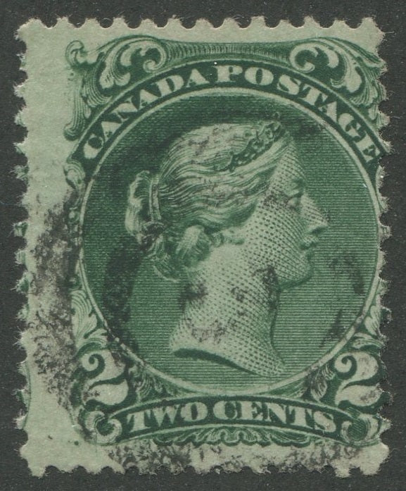 0024CA2305 - Canada #24iv, 2-Ring Numeral Cancel &#39;3&#39;