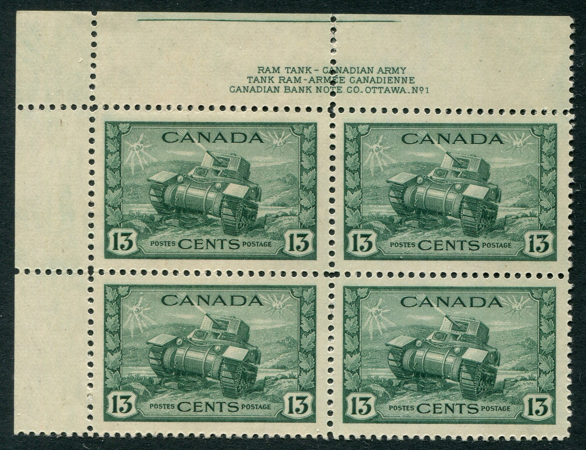 0258CA2604 - Canada #258 Plate Block
