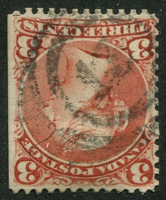 0025CA2608 - Canada #25 - 2-Ring Numeral Cancel '13'