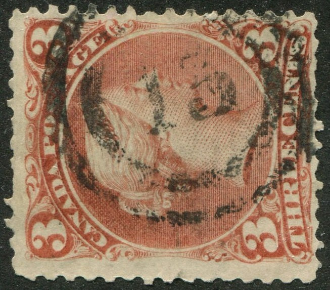 0025CA2604 - Canada #25 - 2-Ring Numeral Cancel '13'