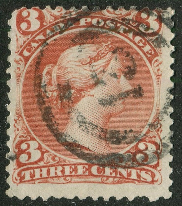 0025CA2604 - Canada #25 - 2-Ring Numeral Cancel '13'