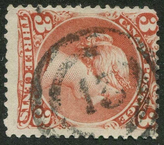 0025CA2604 - Canada #25 - 2-Ring Numeral Cancel '13'