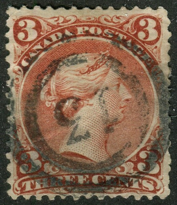 0025CA2604 - Canada #25 - 2-Ring Numeral Cancel '13'