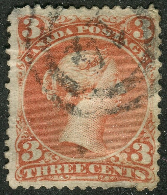 0025CA2604 - Canada #25 - 2-Ring Numeral Cancel '14'