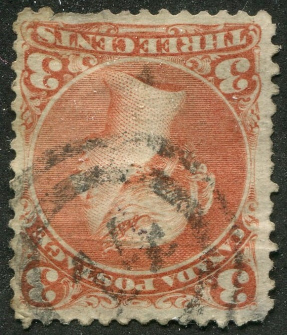 0025CA2604 - Canada #25 - 2-Ring Numeral Cancel '14'