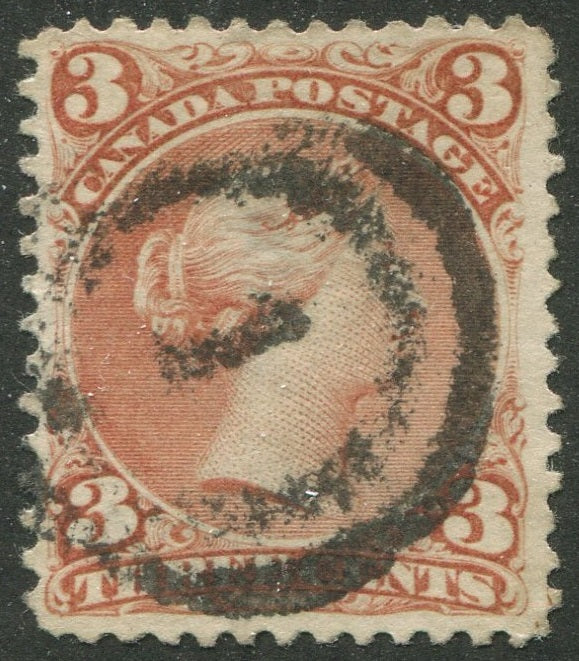0025CA2603 - Canada #25 - 2-Ring Numeral Cancel '1'
