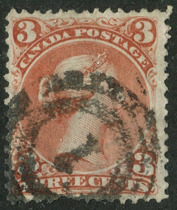 0025CA2604 - Canada #25 - 2-Ring Numeral Cancel '1'