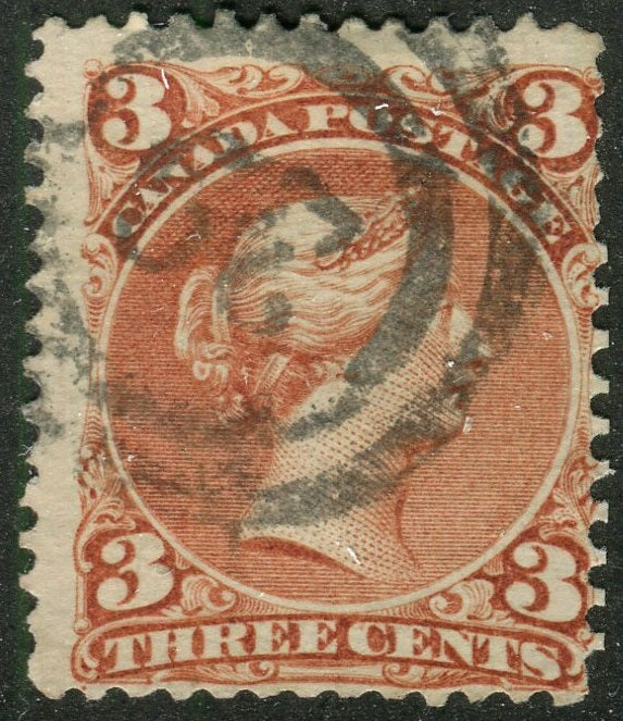 0025CA2604 - Canada #25 - 2-Ring Numeral Cancel '29'