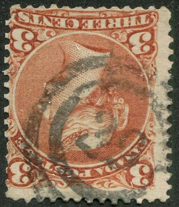 0025CA2604 - Canada #25 - 2-Ring Numeral Cancel '29'