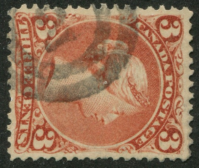 0025CA2609 - Canada #25 - 2-Ring Numeral Cancel '2'