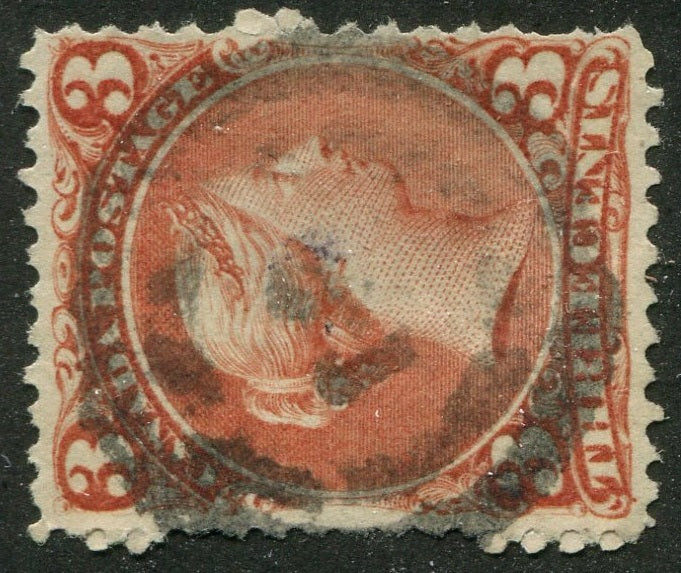 0025CA2604 - Canada #25 - 2-Ring Numeral Cancel '2'