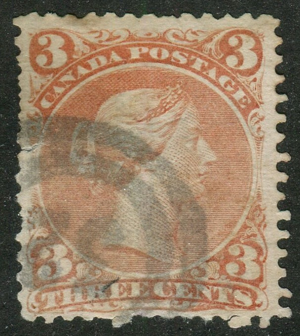 0025CA2609 - Canada #25 - 2-Ring Numeral Cancel '32'