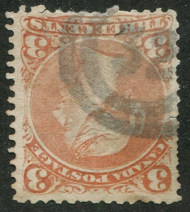 0025CA2609 - Canada #25 - 2-Ring Numeral Cancel '32'