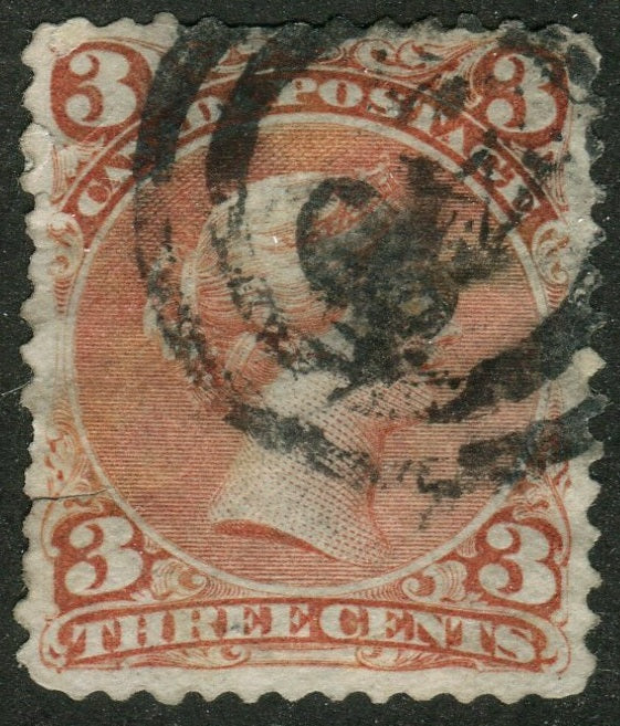 0025CA2609 - Canada #25 - 2-Ring Numeral Cancel '38'