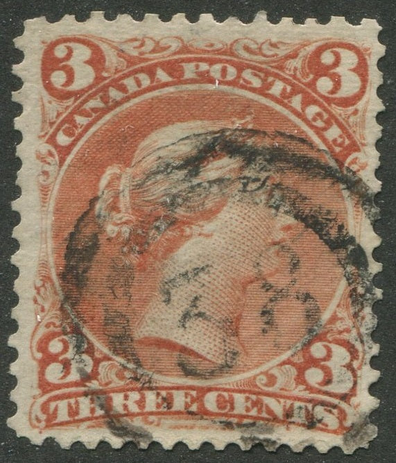 0025CA2603 - Canada #25 - 2-Ring Numeral Cancel '38'
