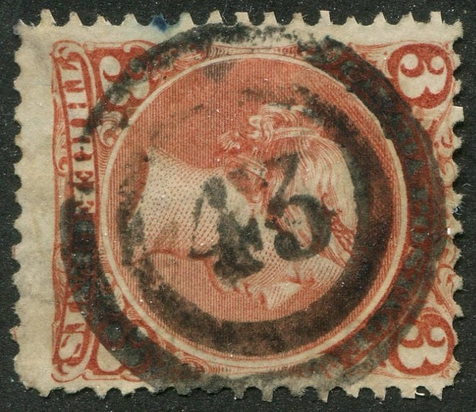 0025CA2604 - Canada #25 - 2-Ring Numeral Cancel '43'