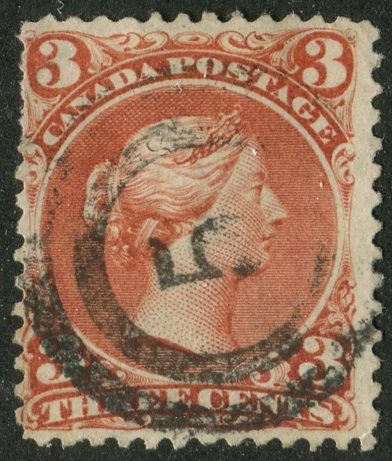 0025CA2604 - Canada #25 - 2-Ring Numeral Cancel '5'