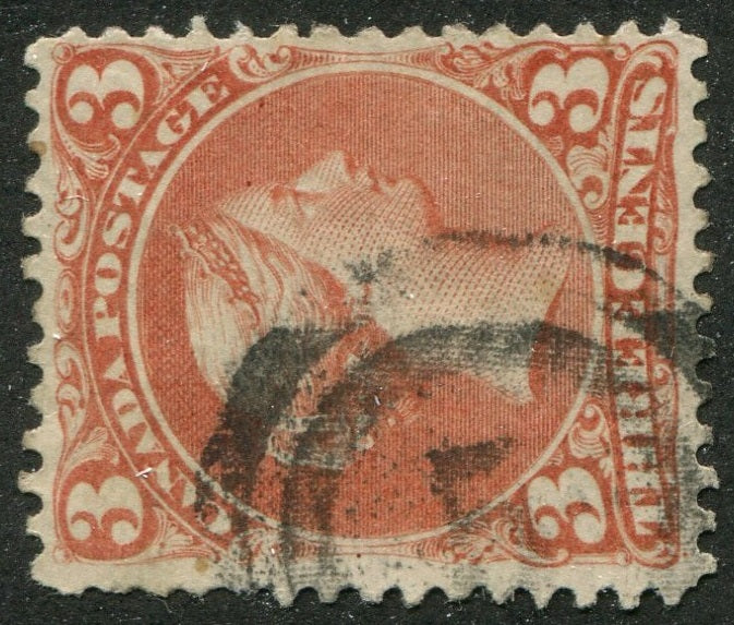 0025CA2404 - Canada #25 - 2-Ring Numeral Cancel &#39;5&#39;