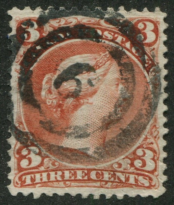 0025CA2609 - Canada #25 - 2-Ring Numeral Cancel '6'