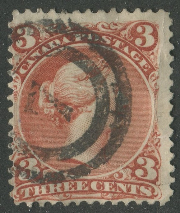 0025CA2403 - Canada #25 - 2-Ring Numeral Cancel &#39;7&#39;