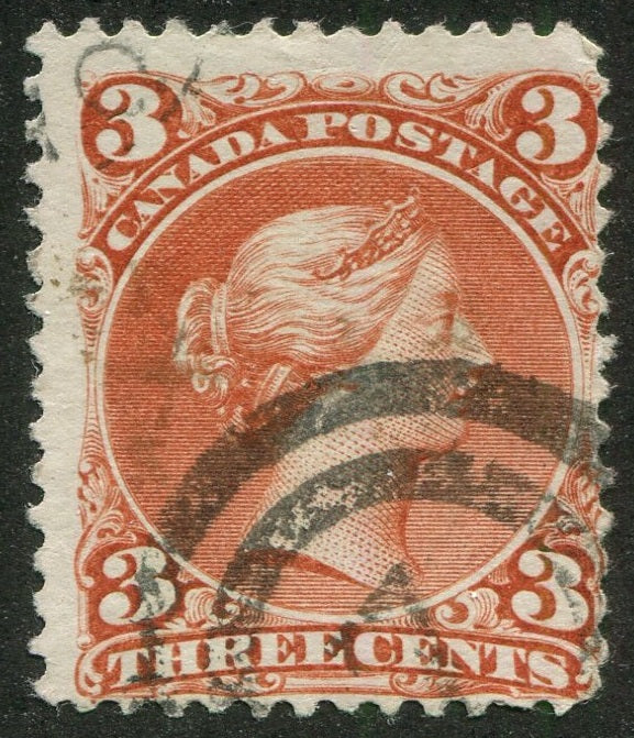0025CA2604 - Canada #25 - 2-Ring Numeral Cancel '7'