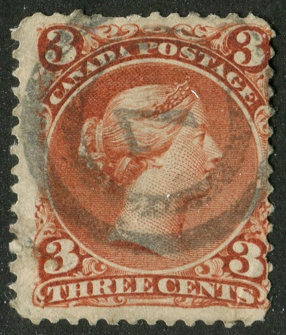 0025CA2604 - Canada #25 - 2-Ring Numeral Cancel '7'