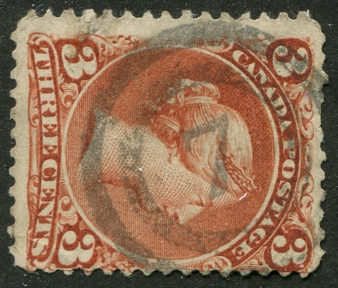 0025CA2604 - Canada #25 - 2-Ring Numeral Cancel '7'
