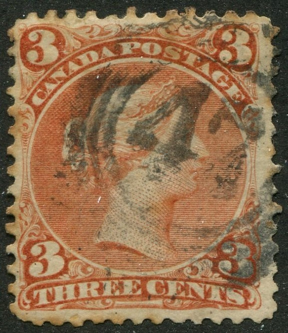 0025CA2604 - Canada #25 - 4-Ring Numeral Cancel '47'