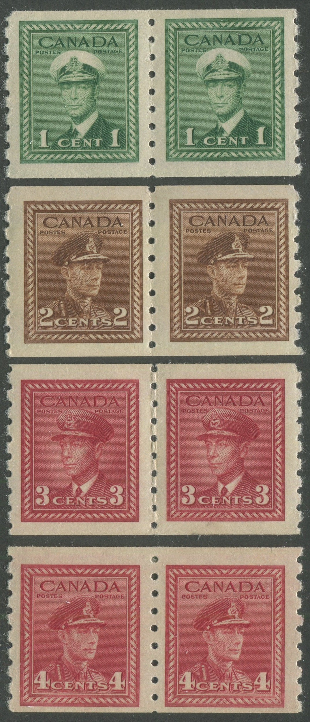 0263CA2510 - Canada #263, 264, 265, 267 Pairs