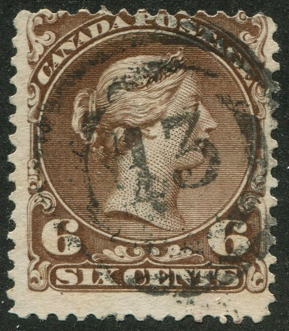 0027CA2510 - Canada #27 - 2-Ring Numeral Cancel &#39;13&#39;