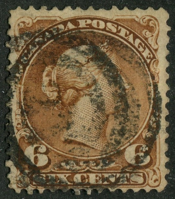 0027CA2504 - Canada #27, 2-Ring Numeral Cancel &#39;21&#39;