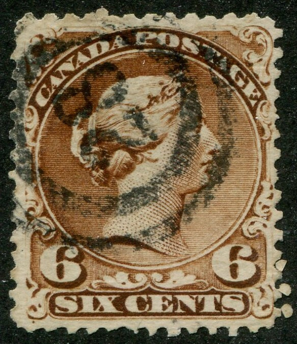 0027CA2508 - Canada #27 - 2-Ring Numeral Cancel &#39;28&#39;